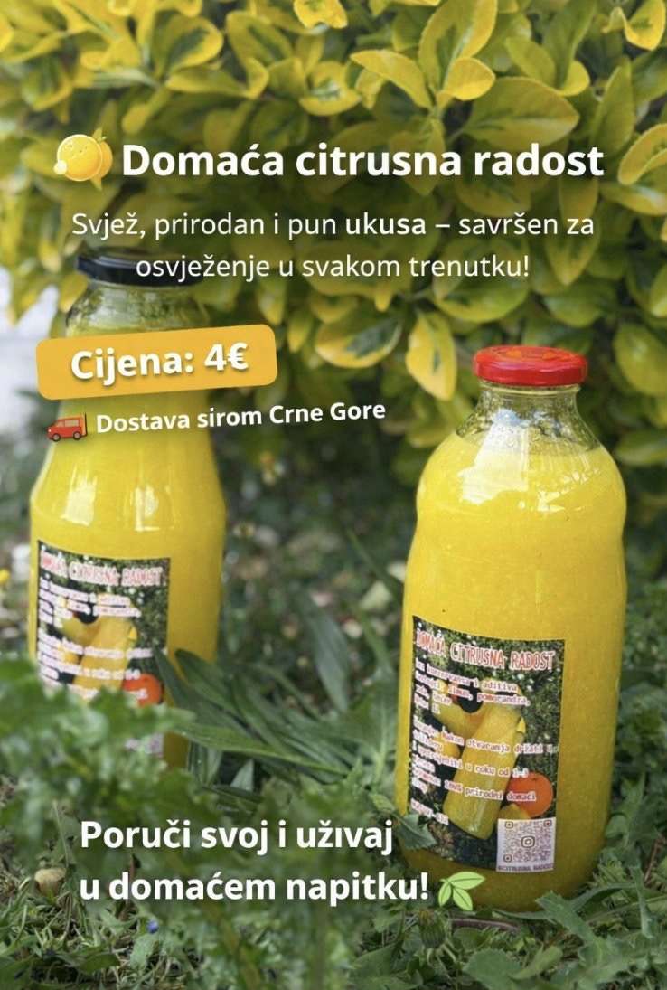 Sirup na razblaživanje od limuna i pomorandže.